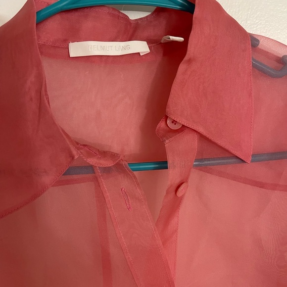 Taylor Swift Helmut Lang Sheer Pink Button Up Lover Shirt - Picture 4 of 4